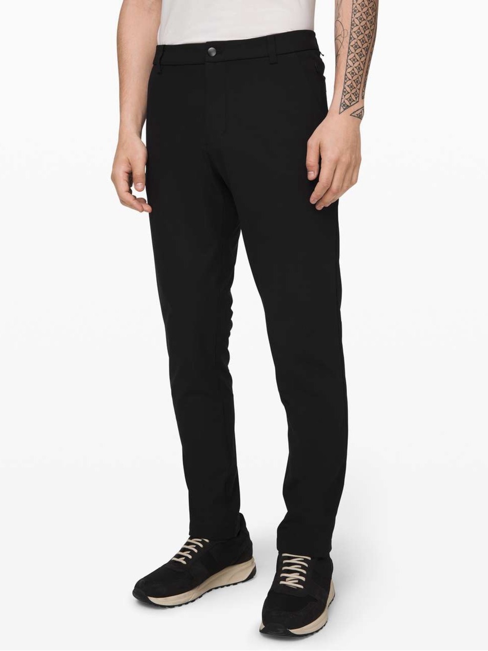 Lululemon Commission Black Pant Classic Warpstreme Chino Mens Sz. 36